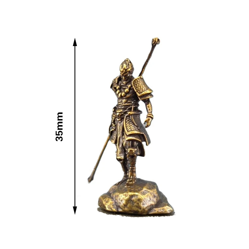 Wu Kong Statue Model Desk Ornaments Home Car Decor Craft Antique Monkey Sun Wukong Miniature Figurines Craft Mini Golden Cudgel