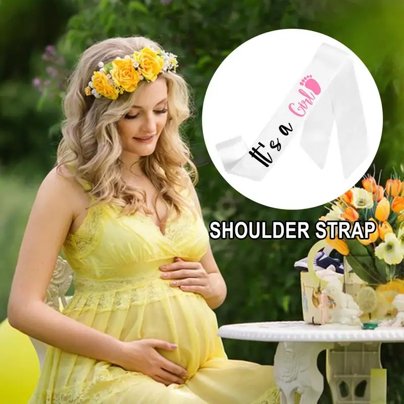 Boy Or Girl Sash Welcome Ceremony Shoulder Strap For Gender Reveal Breathable Fabric Decoration Tool For Welcome Toddler Party