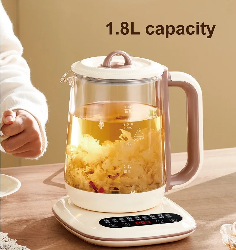 1.8L Smart Electric Kettle Multi-function Health Pot Glass Temperature Control Pot Appointment Baby Milk Pot Home Tea Maker 220V