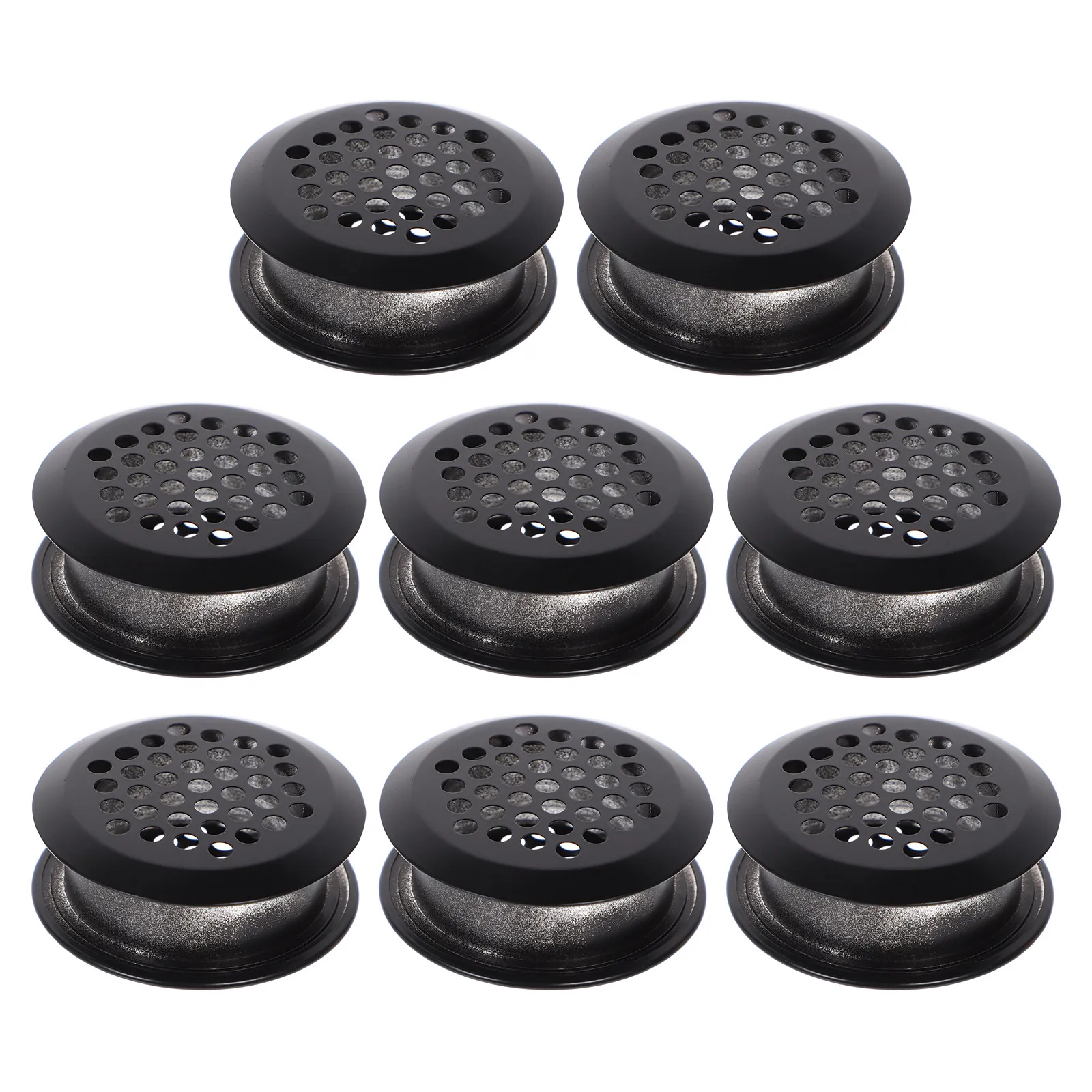 

8 шт. круглых вентиляционных отверстий из нержавеющей стали для шкафов, кухонной мебели, гардеробов, с сетчатой крышкой