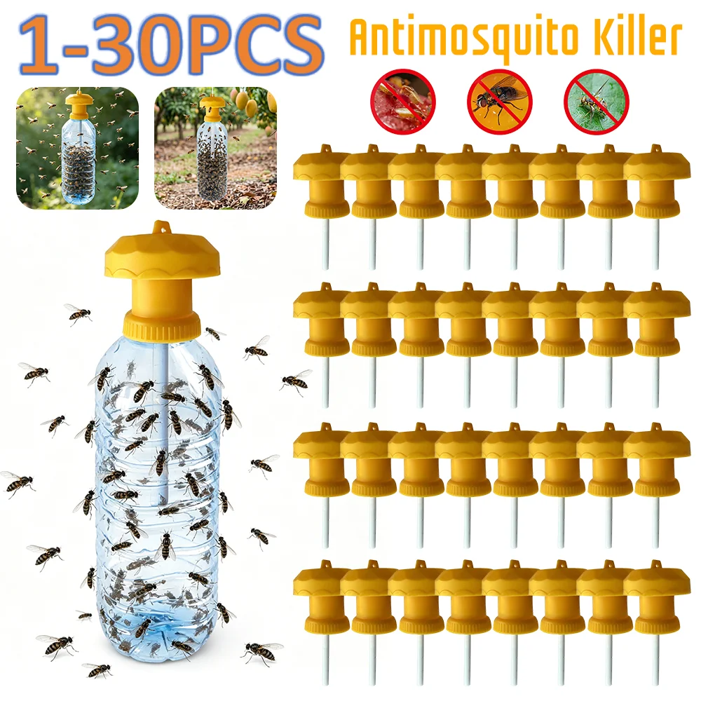 1-20PCS Hanging Bactrocera Dorsalis Killer Fly Trap Water Collecting Head Garden Insect Control Fruit Fly Trap Killer Catcher