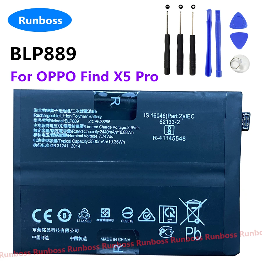 New Original 5000mAh BLP889 High Quality For OPPO Find X5 Pro X5Pro Mobile Phone Battery