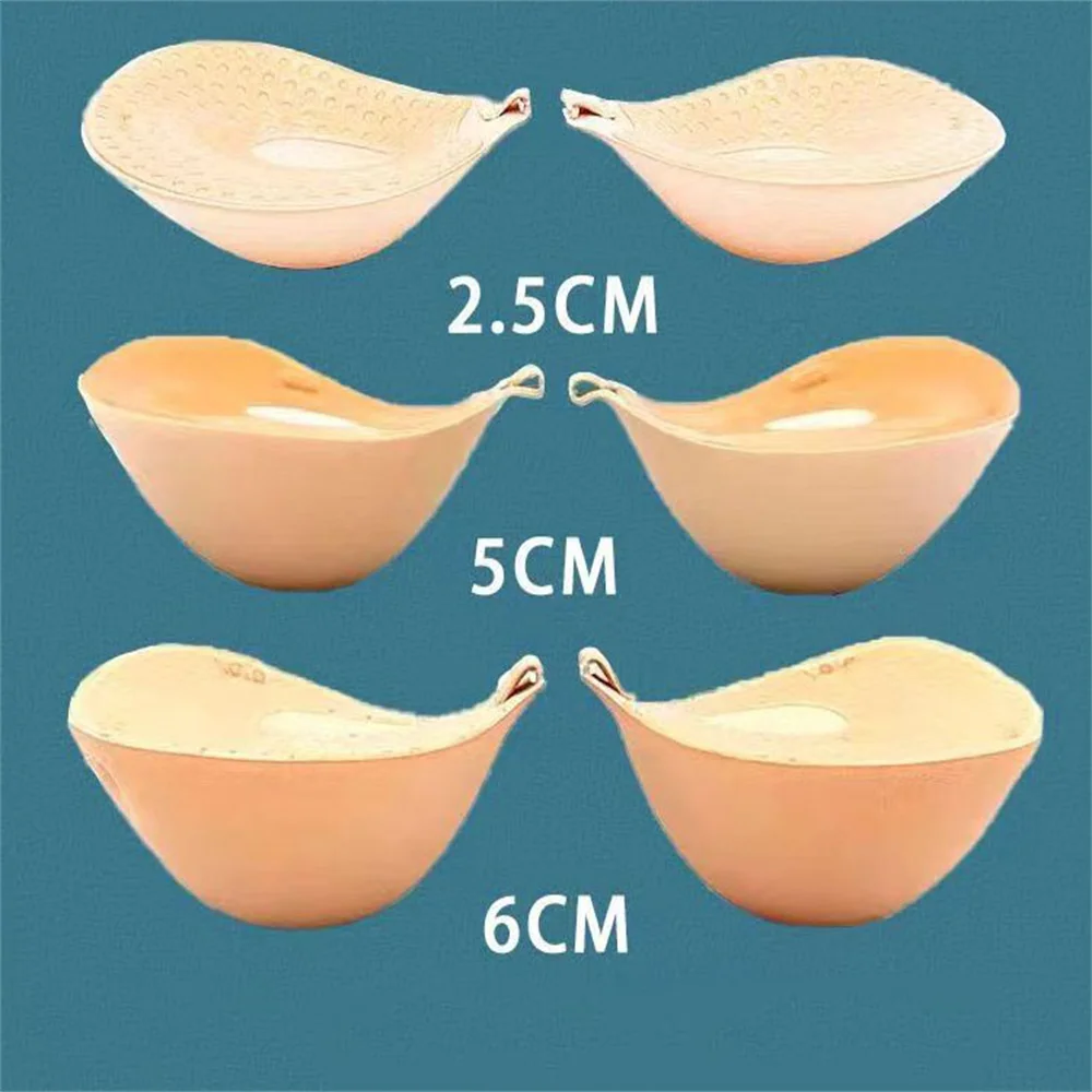 5CM/6cm zagęszczona naklejka na klatkę piersiową niewidoczny biustonosz silikonowy dla kobiety silikonowy biustonosz samoprzylepny Push Up wodoodporna taśma na sutki naklejki