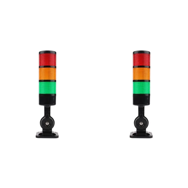 DTA4-2X CNC Machine LED Signal Tower Lights DC12-24V With Buzzer For Industrial Warning