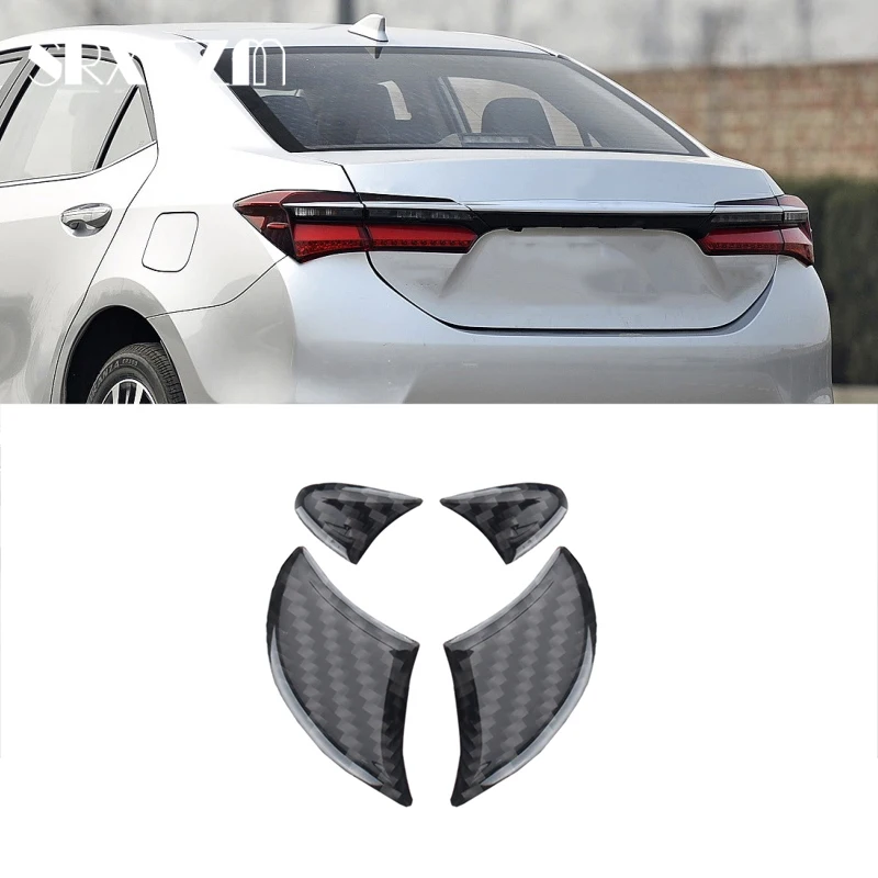 Real Carbon Fiber Logo Sticker For Toyota Corolla 2014 2015 2016 2017 2018 Rear Emblems Car Modification Accessories