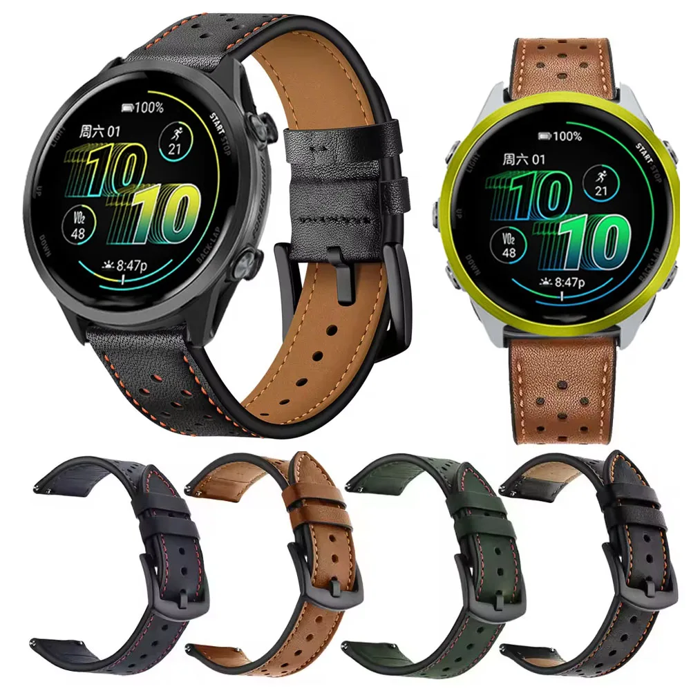 20 22 mm Retro-Lederarmband für Garmin Forerunner 570 970 265 255 55 158 165/Active 6/Vivoactive 6 5 4 3Music/Venu 2 3 SQ2 Band