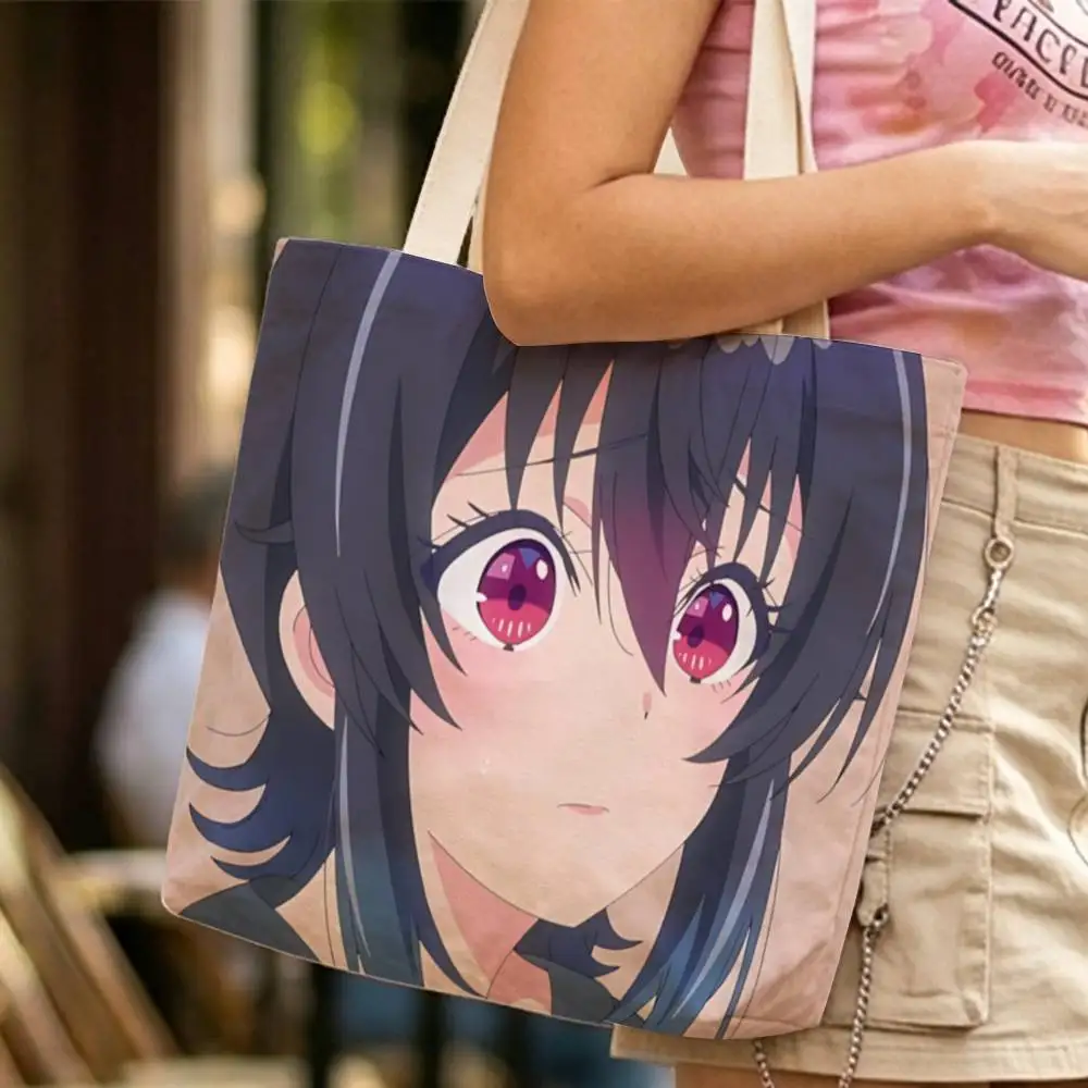 Umi Asanag Anime Shark GIRL Waterproof Lined Canvas bags suitable for going to class, shopping, gifts, and commuting