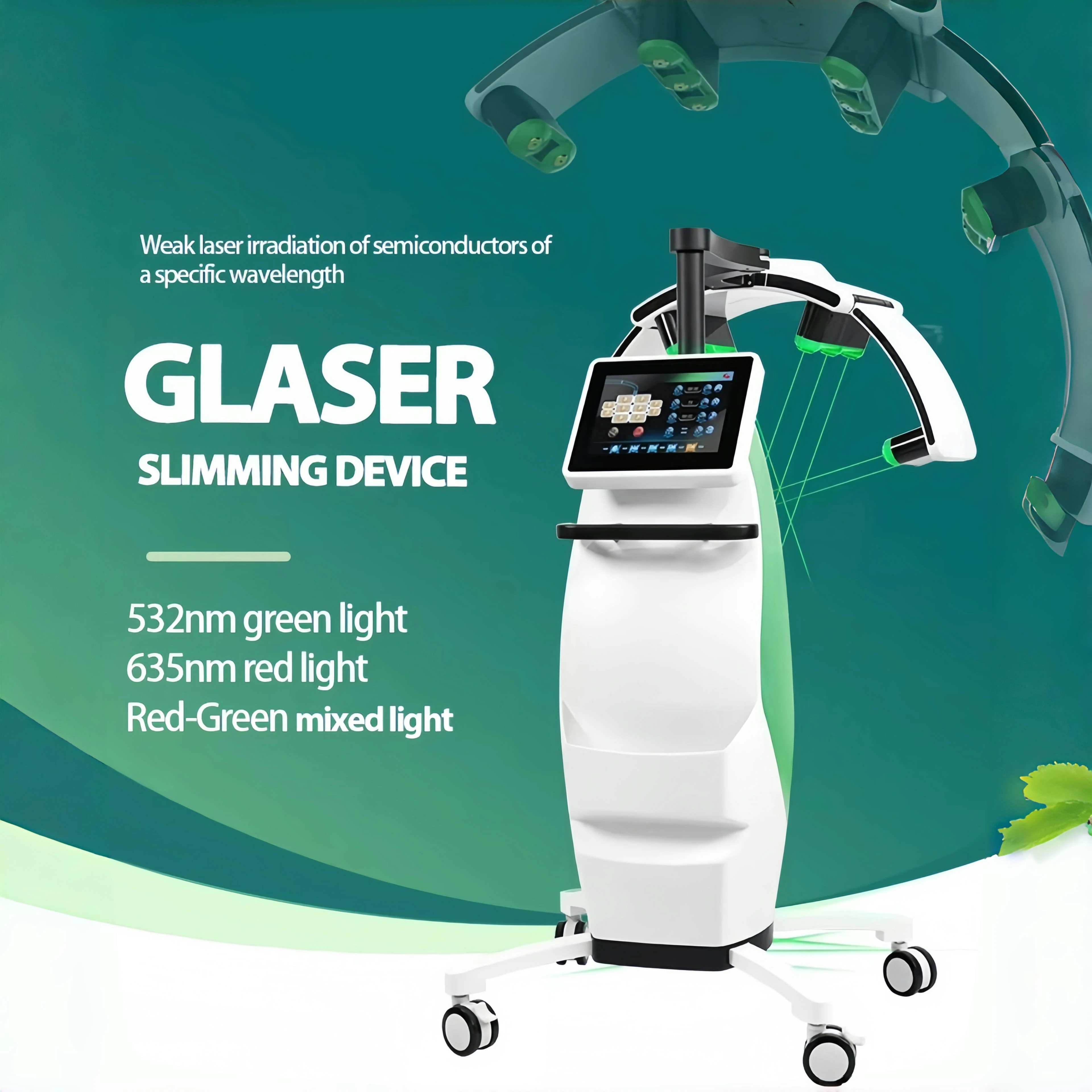 

10D Emerald lose Weight Machine 532nm Green LightBurn Fat Body Slimming Body Shaping Beauty SPA Machine