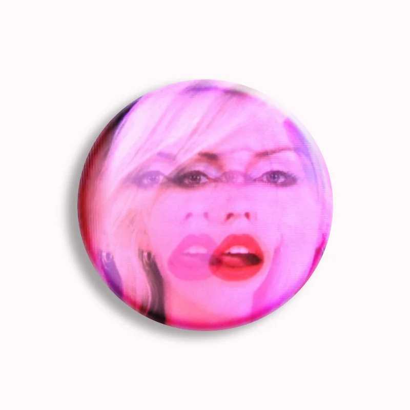 Retro 1980 Pop Singer Debbie Harry Button Pin Bag Coat Accessories Brooch Badge Music Lover Fans Collect Gifts