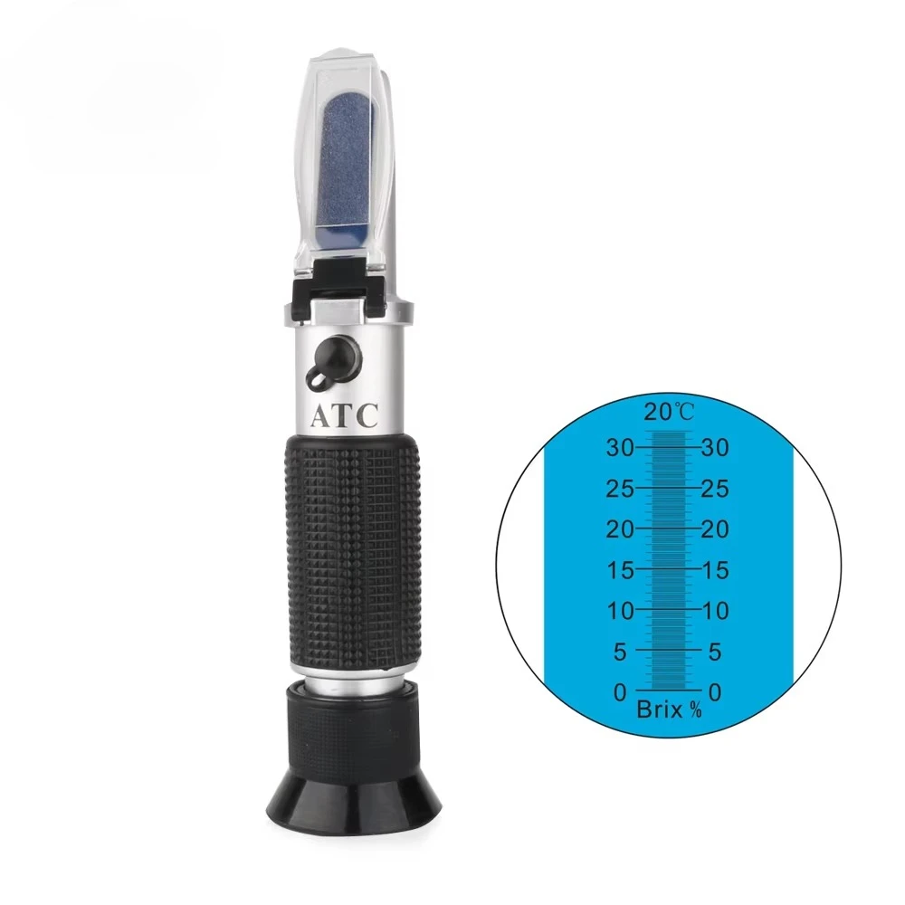 Sugar Meter Refractometer Digital Handheld Sugar Beer Brix Test Optical 0-32% ATC Fruit Sugar Meter Saccharimeter