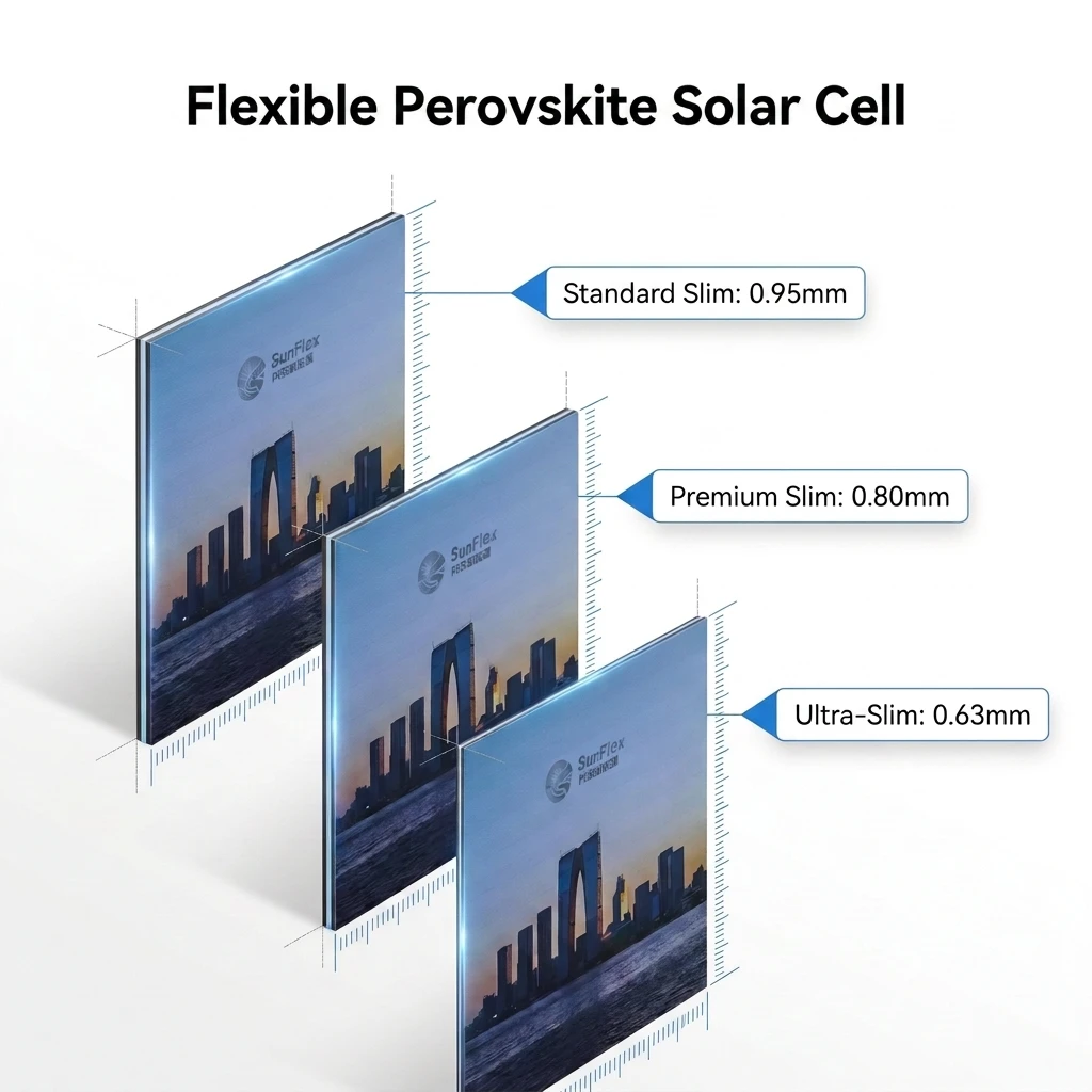 Customizable Lightweight High Efficiency Indoor/Outdoor Use Flexible Perovskite Solar Cells Decorative Design Bendable PV Ultra