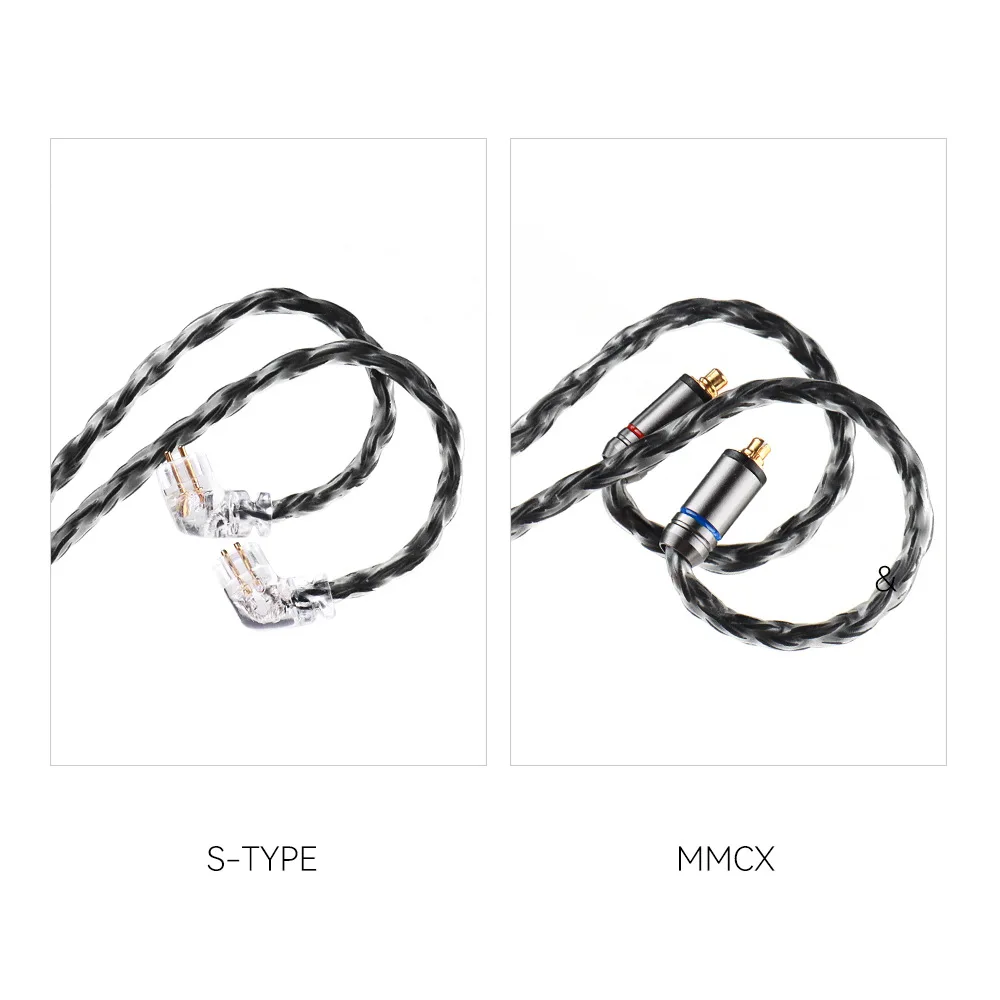 Heißes QKZ Q1 MAX Kopfhörer-Upgrade-Kabel, 16-adrig, 352-adriges, versilbertes Kabel, austauschbarer Audiostecker, 1,2 m, HiFi-Qualität, Geschenk