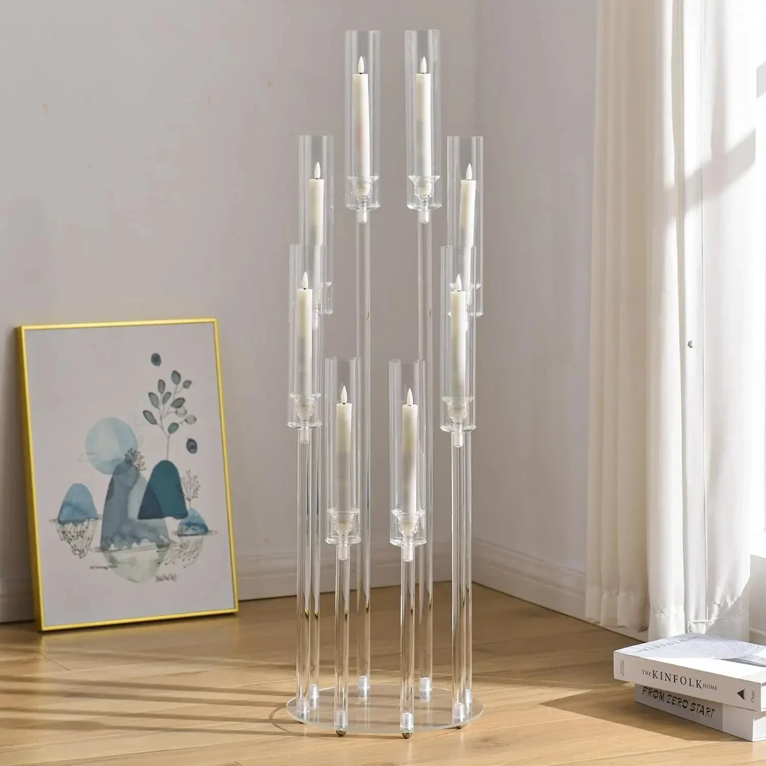 2 10-teiliges Set Transparenter Acryl-Kerzenständer für Hochzeiten, Partys und Events, Tischdekoration, Mehrere Packungsgrößen Verfügbar – Detail 8