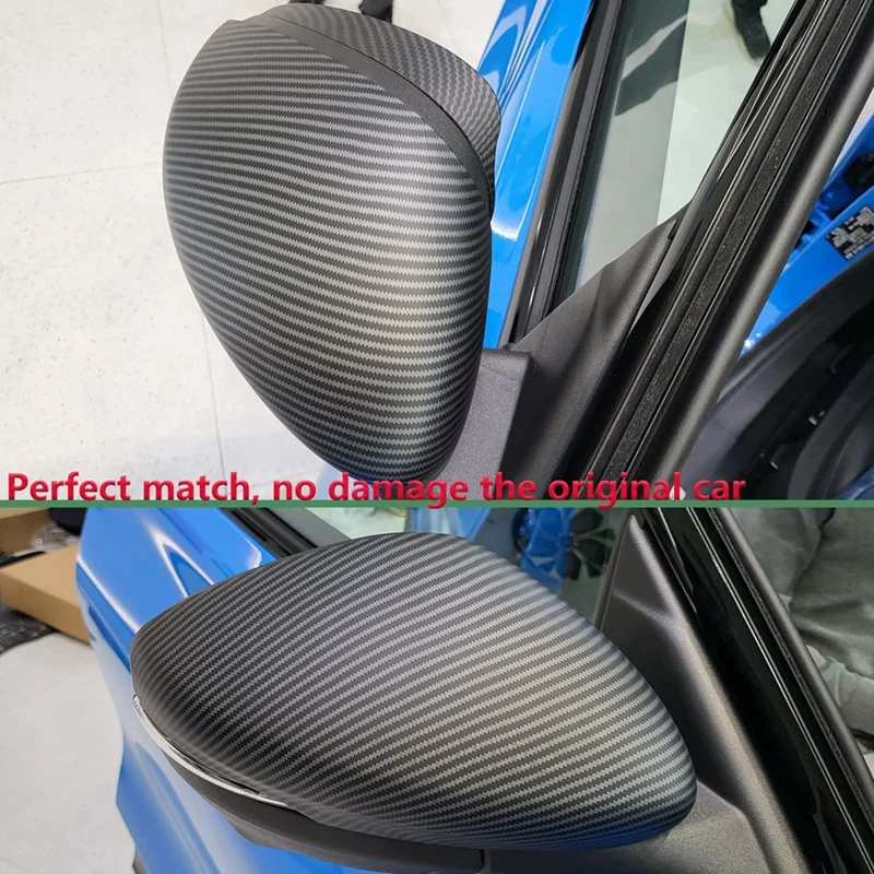 Rearview Mirror Cover For Ford Mustang Mach-E 2021+ Carbon Fibre Side Mirror Cover Trim Cap Exterior Accessories,Matte