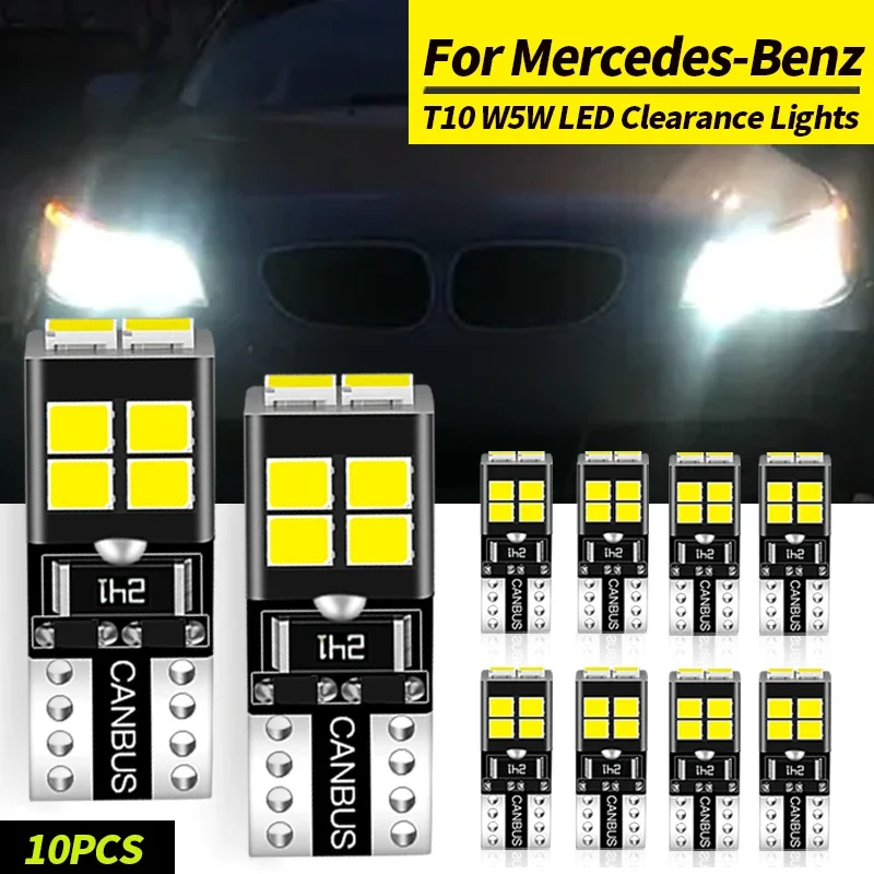 

10 шт. W5W T10 Canbus для Mercedes-Benz CLC-Class CL203 CLK-Class A209 C209 светодиодные габаритные огни парковочные лампы автомобильные аксессуары