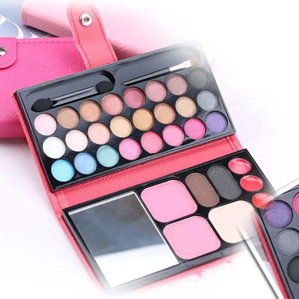 33 couleurs fard à paupières Palette paillettes fard à joues avec miroir brosse maquillage boîte de distribution beauté émaillée bricolage cosmétiques Palette sac