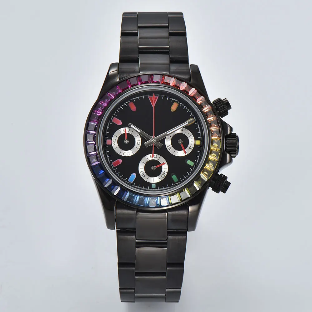 مضيئة الباندا الاتصال الهاتفي لحالات ساعة ، حركة الكوارتز ، توقيت الوجه ، اكسسوارات الساعات ، DIY بها بنفسك أجزاء ، VK63 ، 29.5 مللي متر ، 39 مللي متر