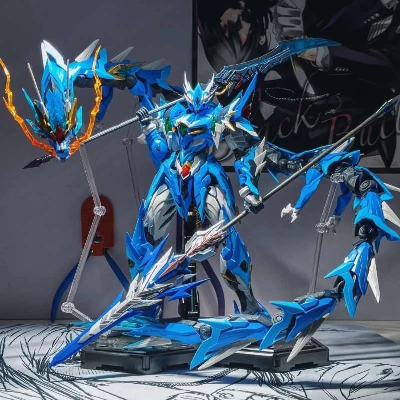 모터 핵력 아오빙 조립 모델 키트 액션 피규어 드래곤 피규어가 있는 메카 합금 골격 고도로 움직일 수 있는 로봇 장난감 소년 선물