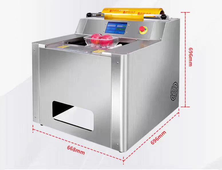 Tabletop Fruit Vegetable Pe Film Roll Packaging Wrapping Packing Machine Small