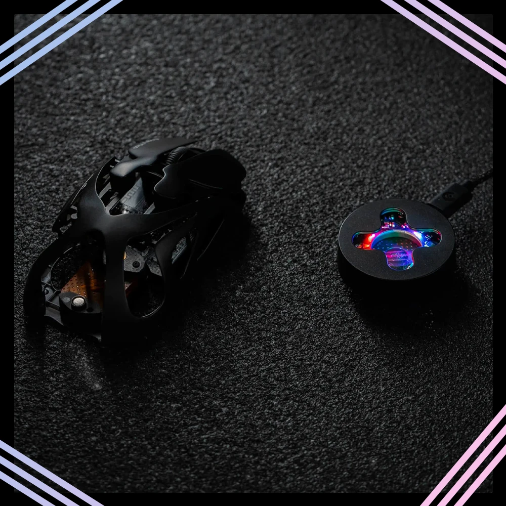 

Беспроводная мышь Angry Miao AM Infinity, трехрежимная беспроводная мышь Paw3950, 8000 Гц, легкая полая игровая мышь Magnalium, аксессуары для ПК