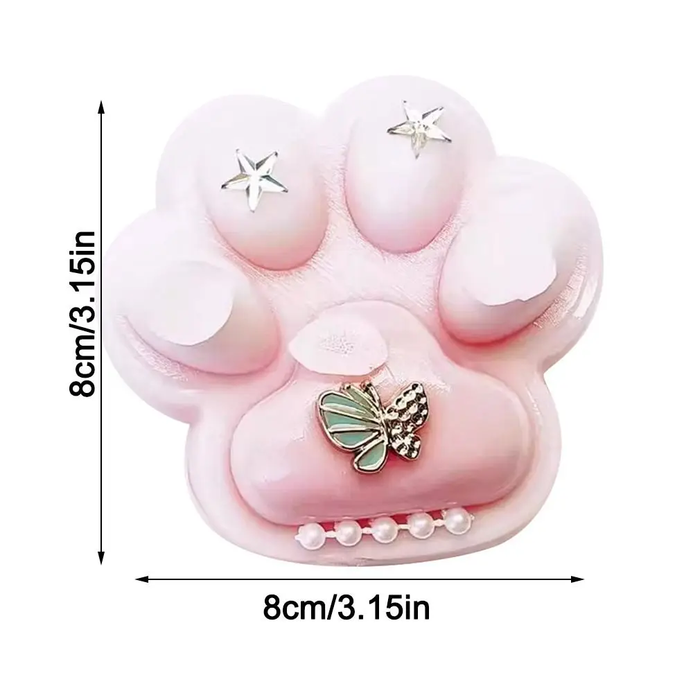 Funny TPR Cat Paw Squeeze Toy Cartoon Handmade Pinching Cat Paw Toy Stress Relief Sticky Decompressing Toy for Christmas gift
