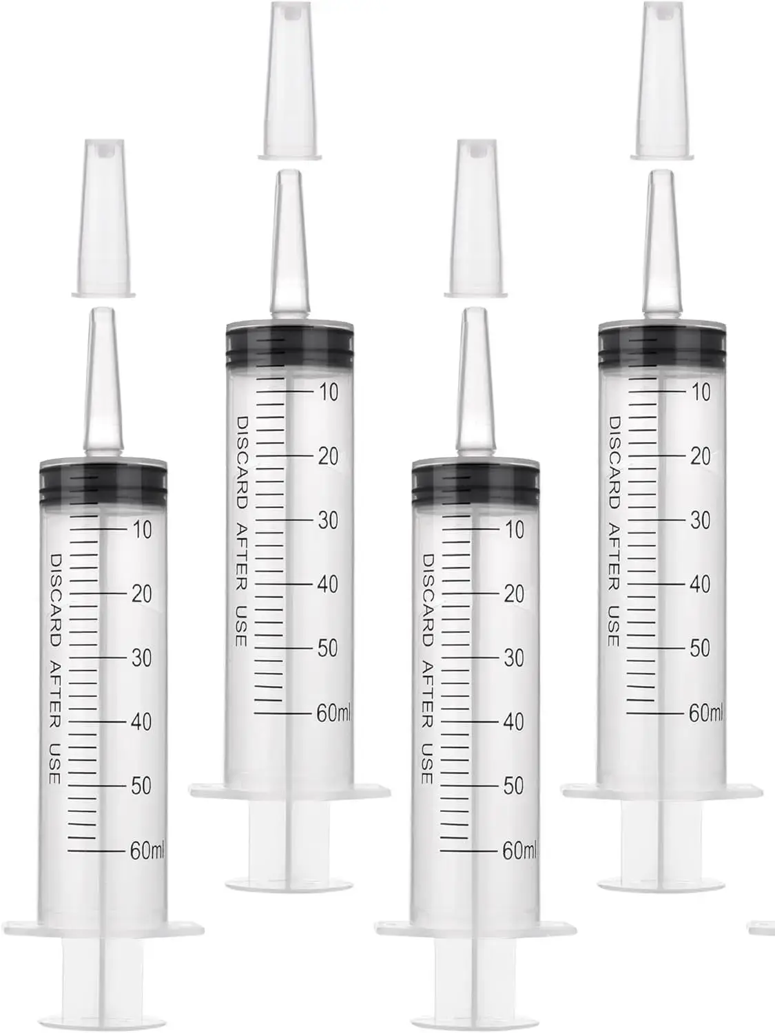 Industriële veterinaire kunststofspuiten met capaciteiten van 1000ml, 550ml, 350ml, 200ml, 100ml, 60ml, 20ml, 10ml, enz. Geschikt voor laboratoriumdosering, industriële voeding, voeding van - afbeelding 2