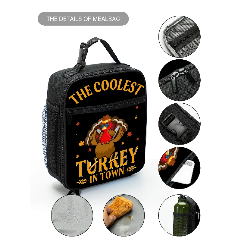 Cartoon turchia Picnic Lunch Box borsa termica termica termica portatile per bambini