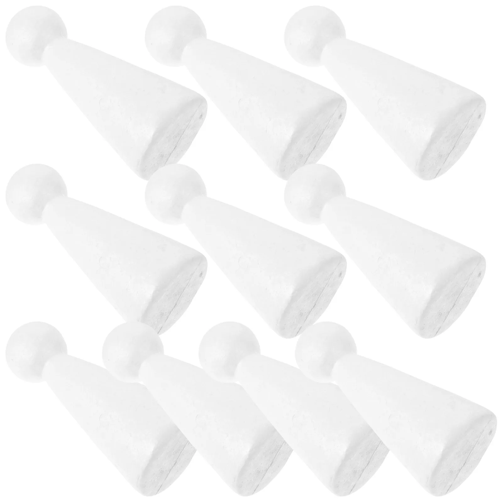 10pcs Christmas Foam Balls High Density Smooth Surface DIY Polystyrene Discs White Ornament Party Decoration Modeling Craft