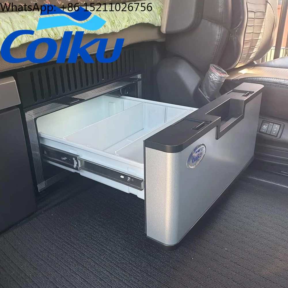 Colku DC-23DR built-in car fridge Convenient noise free night beside table horizontal drawer mini fridge for RV boat and hote