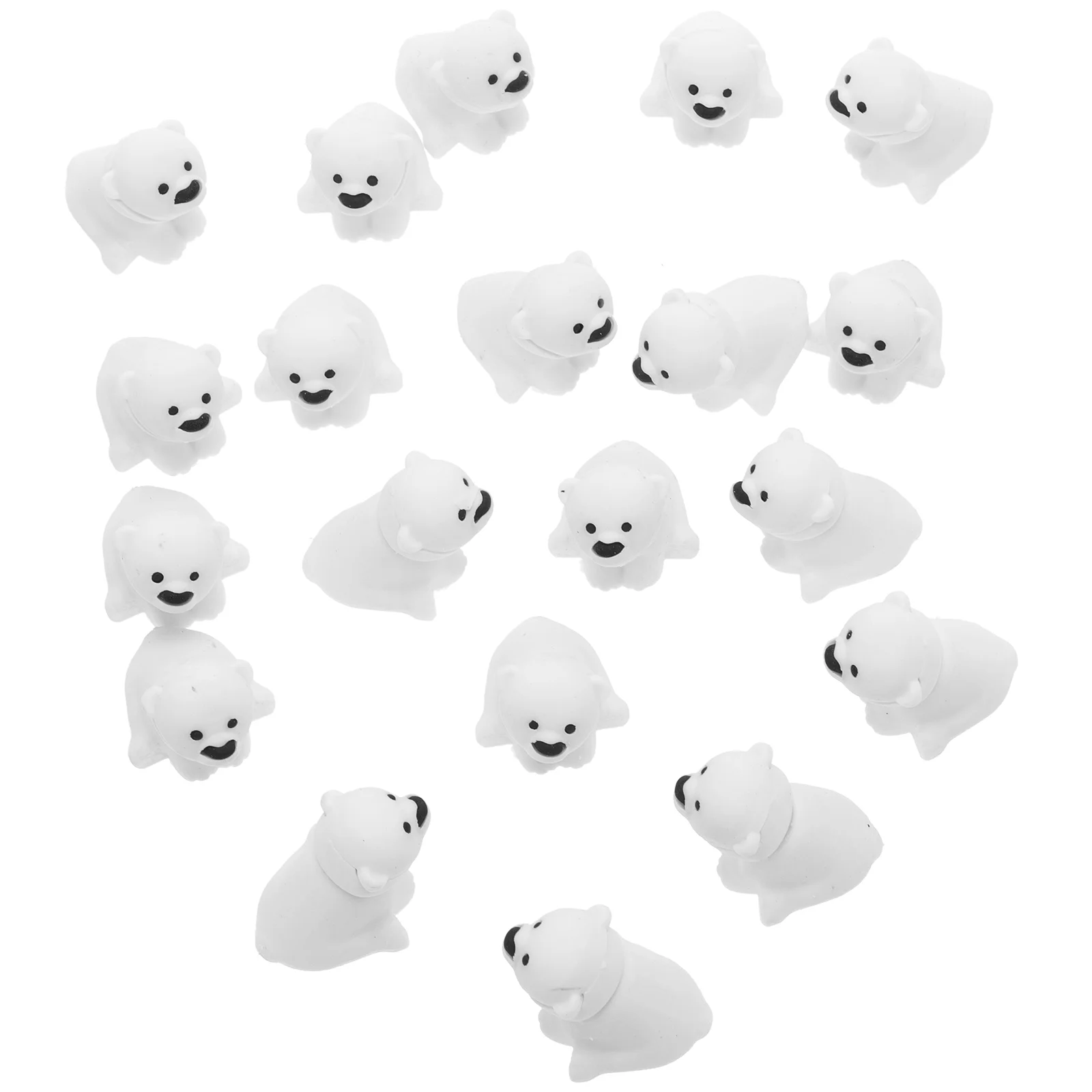 20 Pcs Polar Bear Eraser Toddler Toys Erasers Adorable Pencil Pet Animal Rubber Student