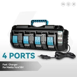 Efficiency Li-Ion Battery Fast Charger For Makita Li-Ion Battery 14.4V 18V For Makita BL1820 BL1830 BL1850 BL1430 Power Tools