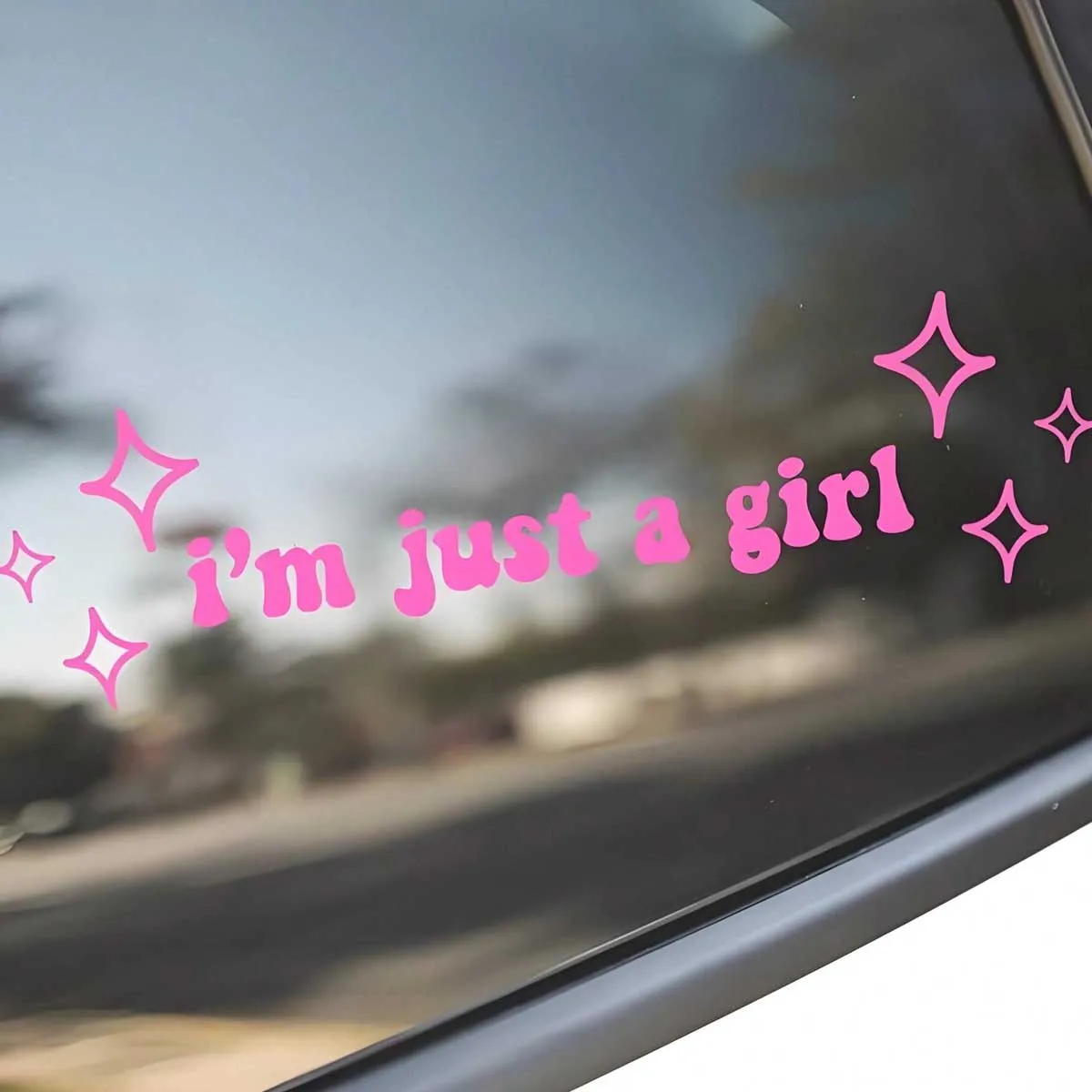 I'm Just A Girl Cute Vinyl Stickers Funny Decals For Car Laptop Phone Lovely Gifts For Teenage Girls Decor Accessories