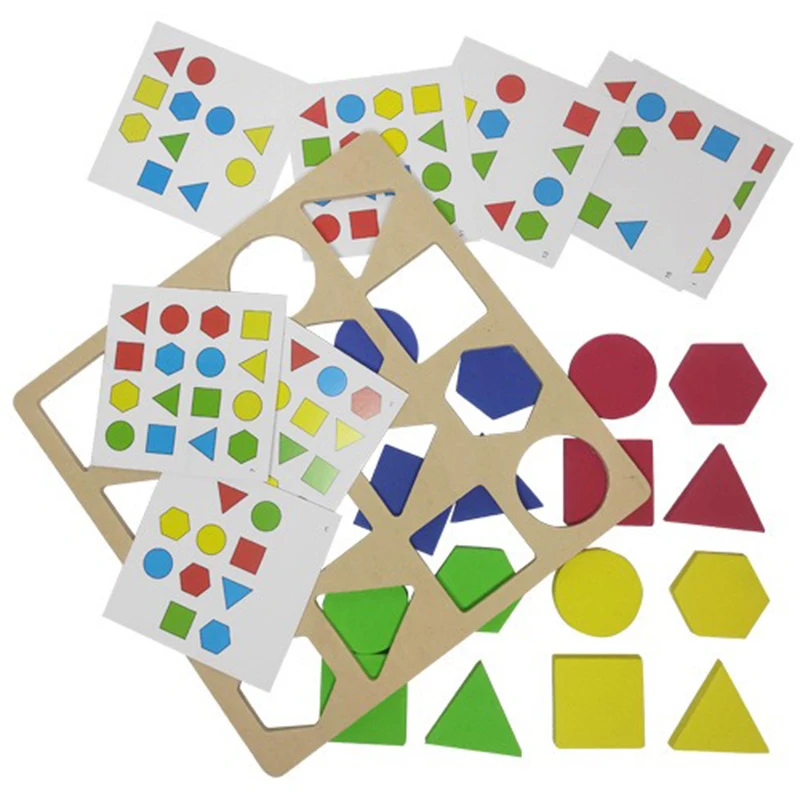 Forme geometriche EVA Puzzle in schiuma fai-da-te Bambini che imparano giocattoli educativi per bambini Giocattolo per l'addestramento al pensiero Puzzle Giochi Montessori