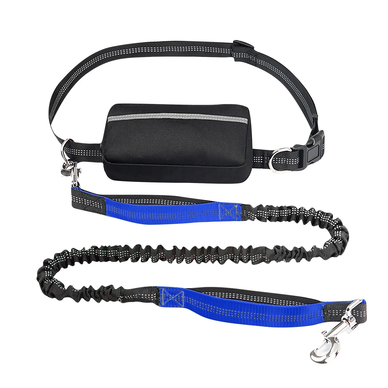 Pet Sports Running Waist Bag Set Outdoor Dog Walking Reflective Retractable Leash