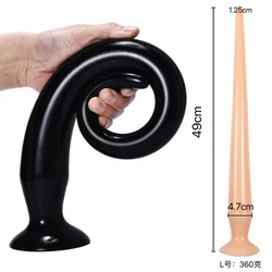 Dildo Anal de Silicone Super Longo para Homens e Mulheres, Plug Anal, Massageador de Próstata, Brinquedos Sexuais, Gay, Sexo Extremo, Dilatador Ânus