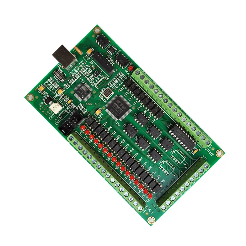 Green 200KHz USB Interface 3 4 axis CNC Motion Controller Card Mach 3 Breakout Board