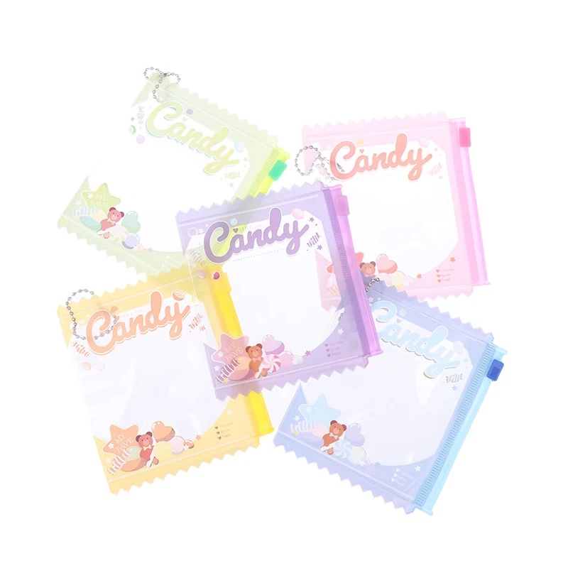 (.) 5pcs Candy Bag Props Badge Storage Display Bag Pendant Protective Shell Card Bag