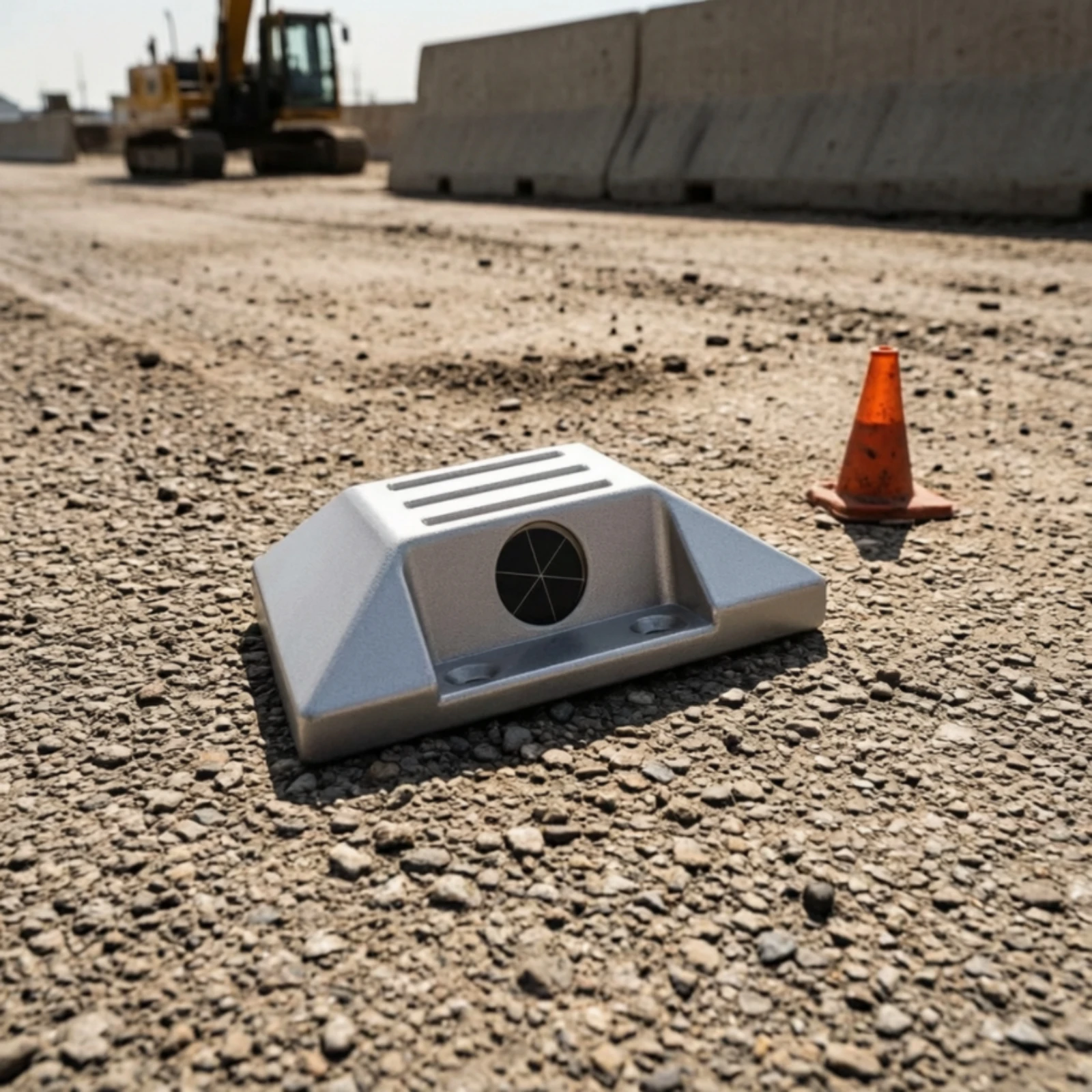 Road Monitoring Prism Silver Tunnel Monitoring Prism Prisma De Carretera Cuadrado Fixed-Mount for Surveyors, Surveying