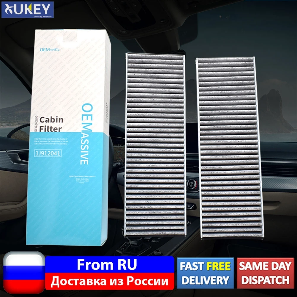 4F0819439C 4F0898438A 2pc Car Parts Activated Carbon Pollen Cabin Air Conditioning Aircon Filter For Audi A6 C6 2.8 3.2 Quattro