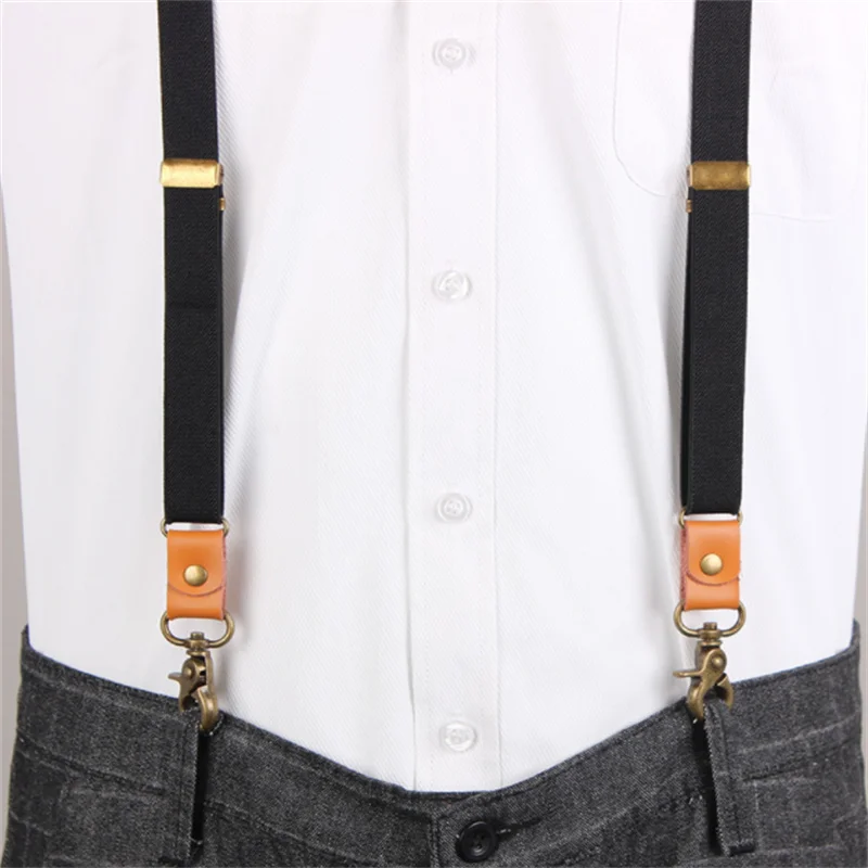 Men\'s Vintage stripe suspenders Y Back 3 Hooks Suspenders man for Pants Casual mens Trouser Suspenders Fashion Adjustable Braces