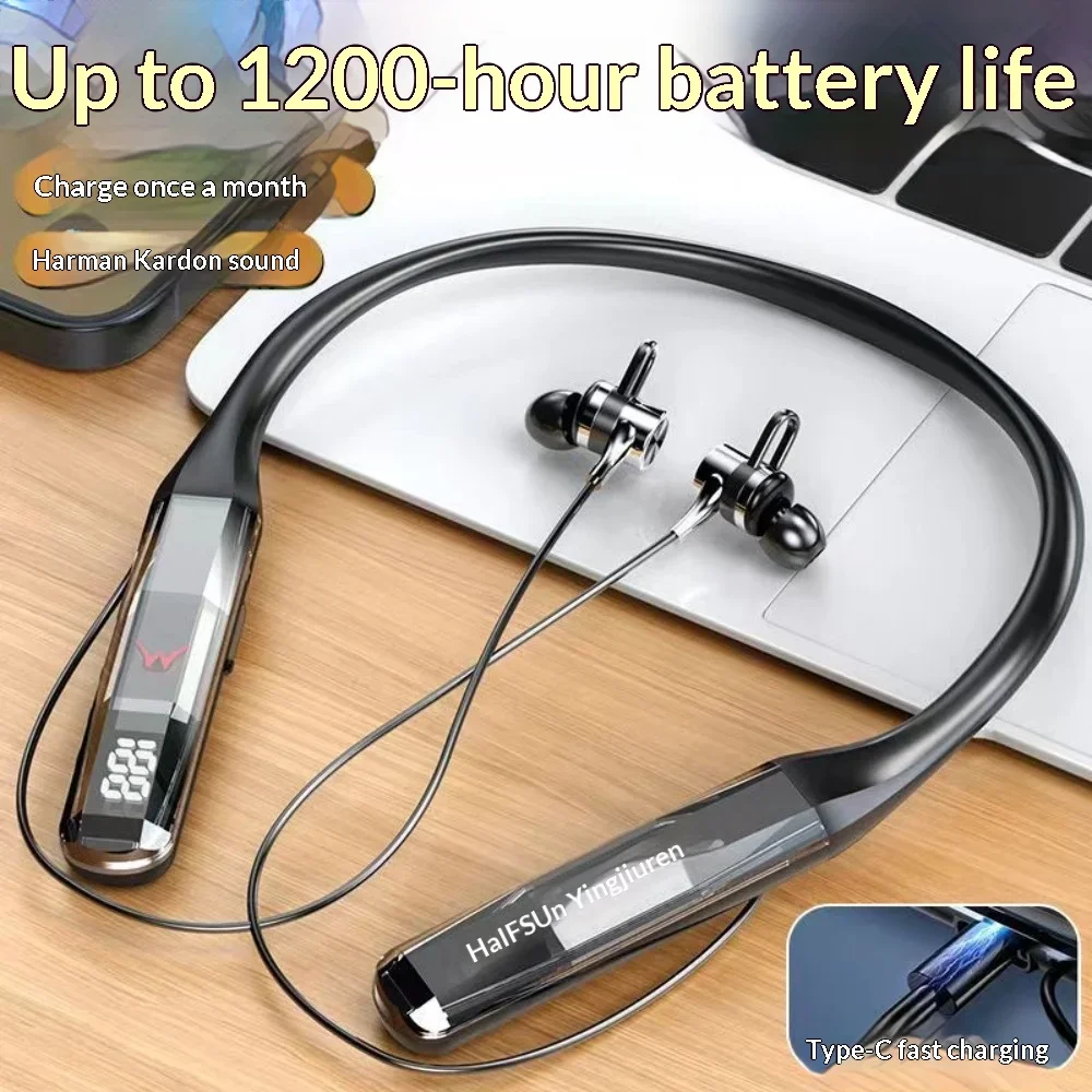 High Appearance Value Neck-hung Wireless Earphones 2025 New Model Lossless Sound Quality Noise Cancellation Sleep Fitness Ultra-