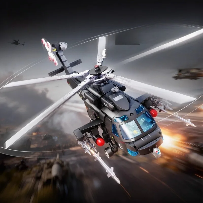 

SEMBO Straight 20T Assault Eagle Building Block Helicopter Model Handmade Puzzle Assembly Collection Ornaments Toys Gifts