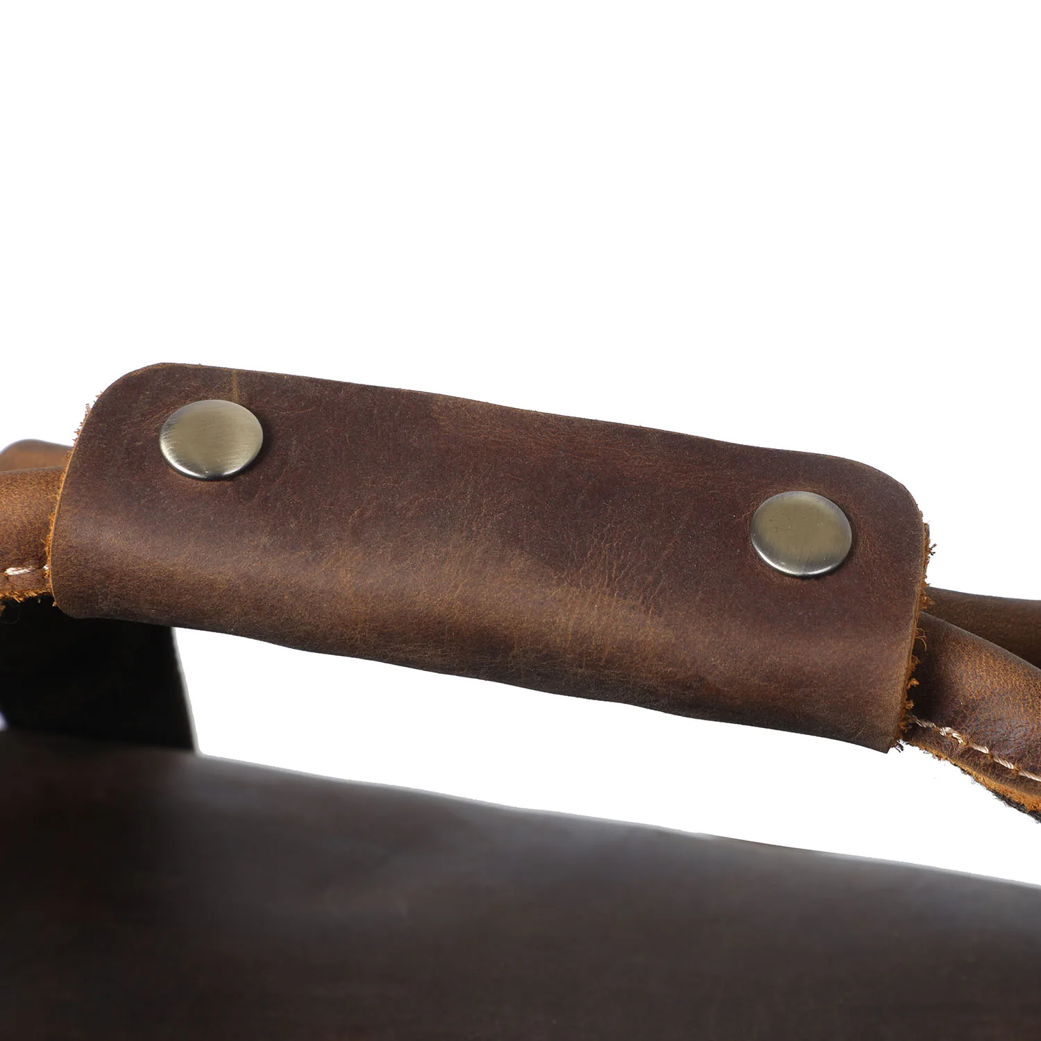 S.WORKER Vintage Vollnarbenleder-Reisetasche für Herren, Echtleder, Große Kapazität, Weekender-Reisetasche – Detail 10