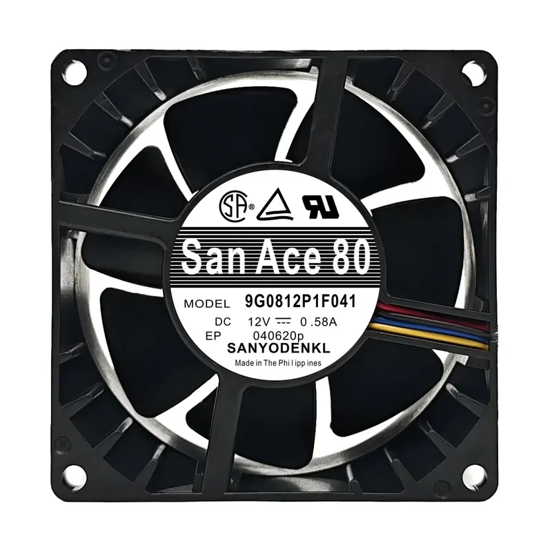 for Sanyo 8038 12V 8CM 9G0812P1F041 4-wire PWM Temperature Controlled Silent Cooling Fan 0.58A