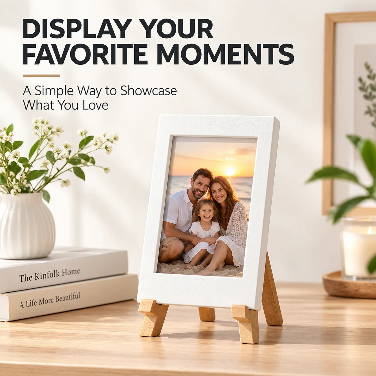 3D Printed Easel Stand Photo Polaroid Photo Frames Insert Display Racks Desktop Polaroid Picture Display Table Decor Gift