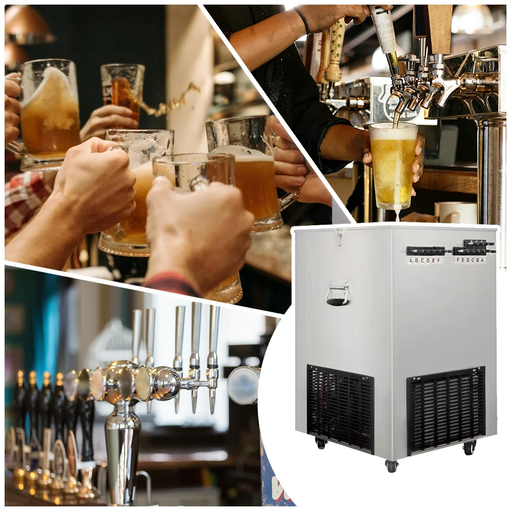 Bottoms-Up Self-Service Beer Dispenser, Automatic Water Cooling Kegerator for Home & Commercial Use