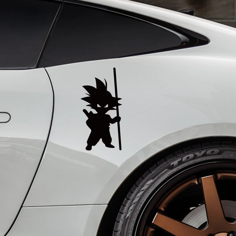 Dragon Ball Personality Creative Silhouette Car Sticker Anime Sticker Waterproof Sunscreen Laptop Window Trunk Sticker