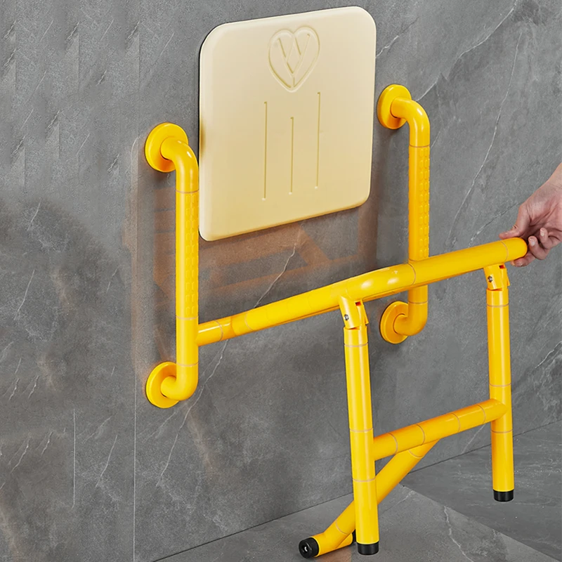 Silla de baño plegable, portátil, de pared, impermeable, para ancianos, pequeño taburete de baño, ducha, Silla de baño portátil, muebles Plegables para el hogar