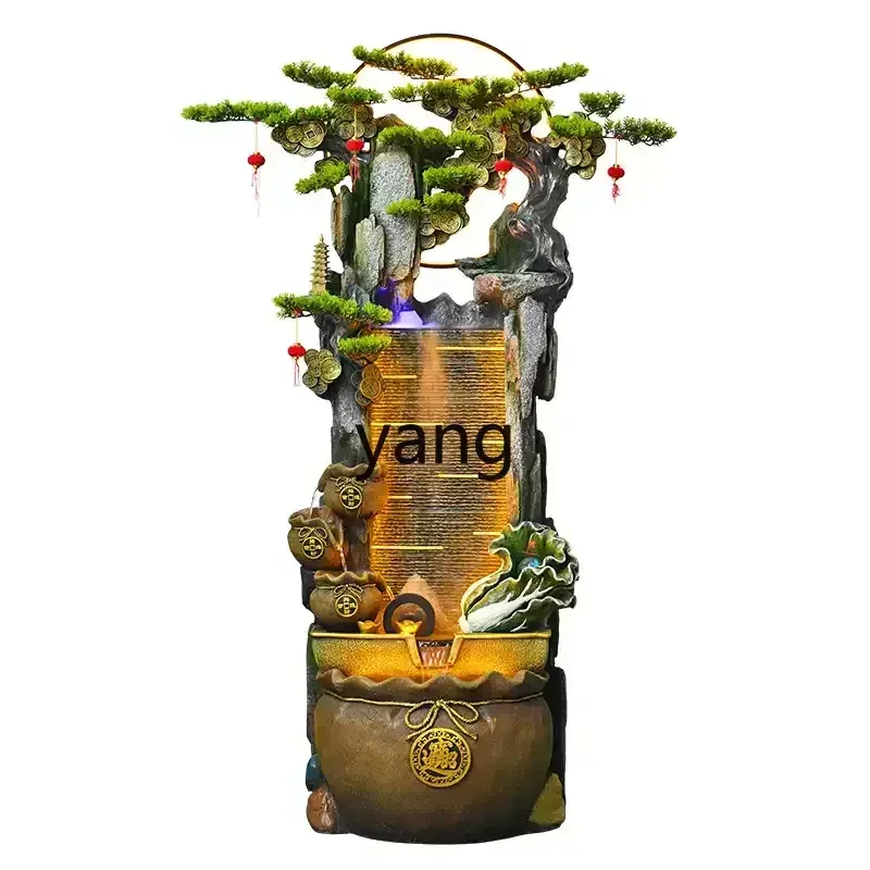 

Yjq rockery fountain alpine flowing water ornament floor-to-ceiling living room office humidifier feng shui wheel