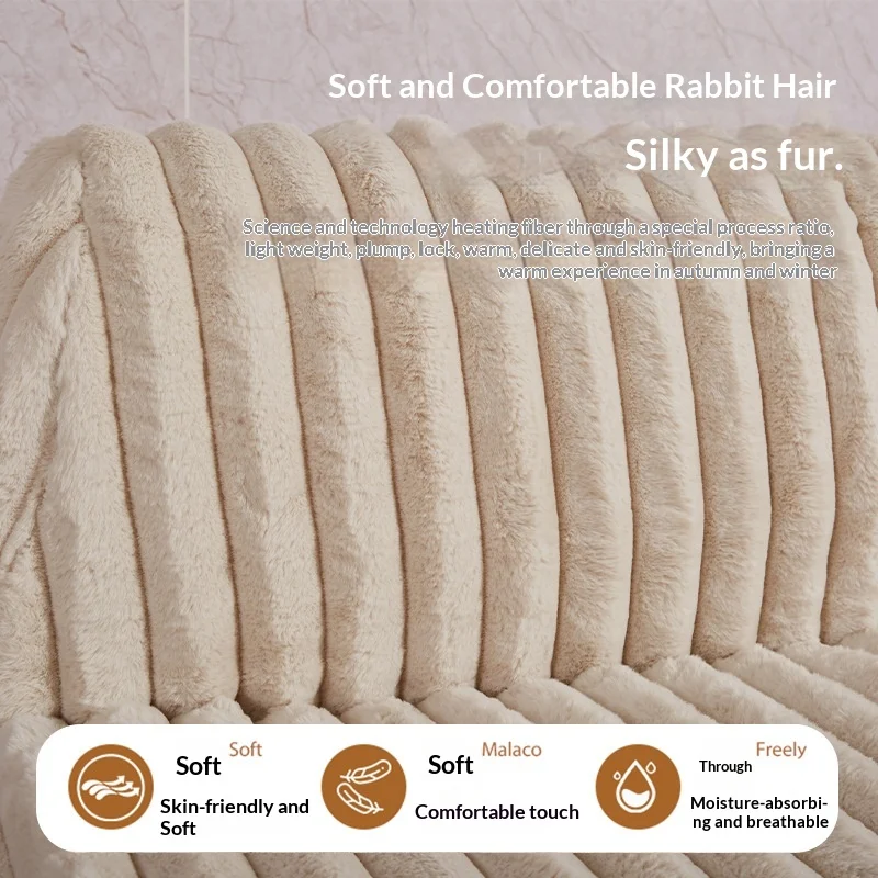 #Compressed Sofa Bedroom Living Room Rabbit Fur Single Sofa Chair All-sponge Vacuum Internet-famous Lazy Chair